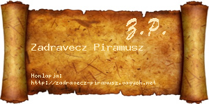 Zadravecz Piramusz névjegykártya